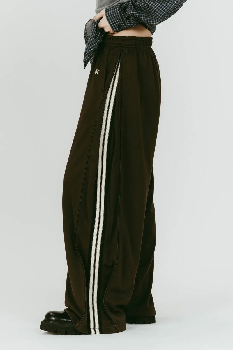 zip-up track pants(unisex)