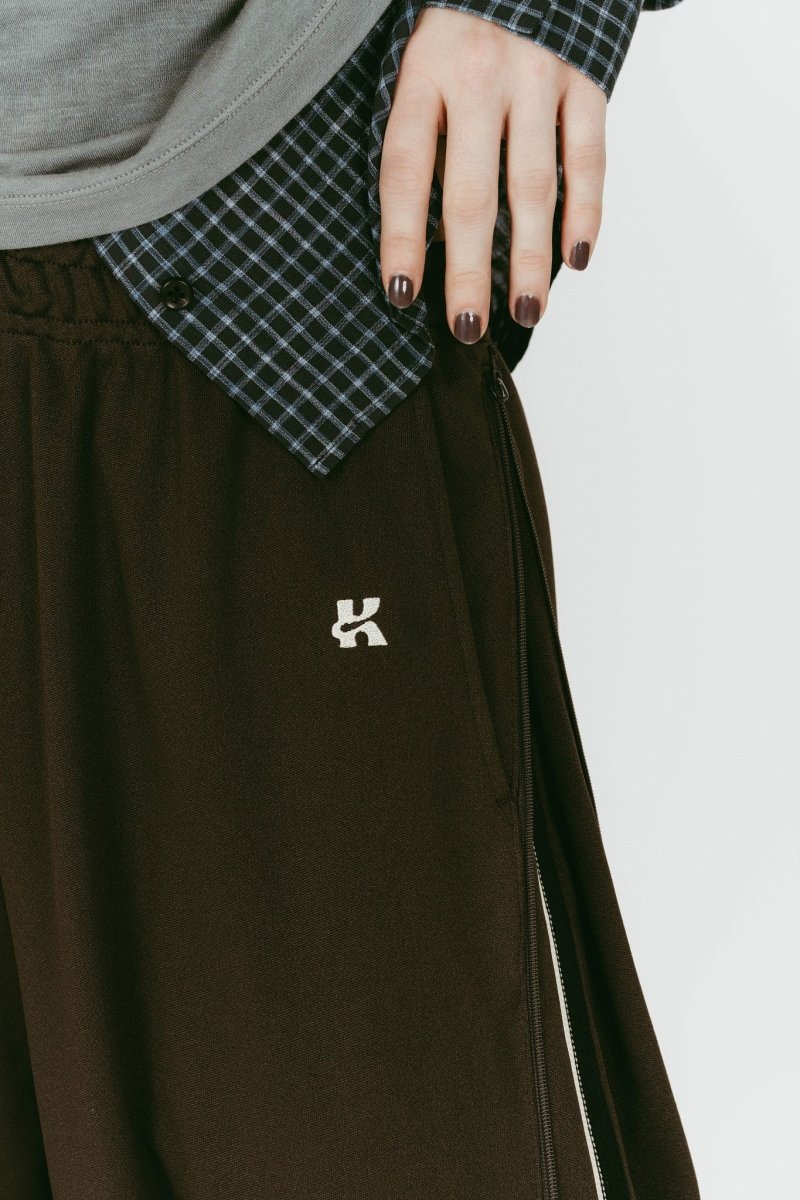 zip-up track pants(unisex)