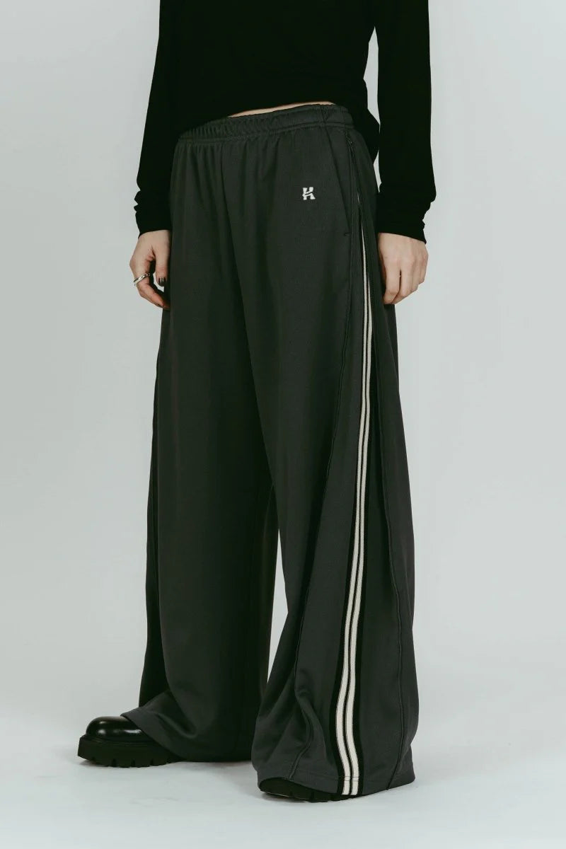 zip-up track pants(unisex)
