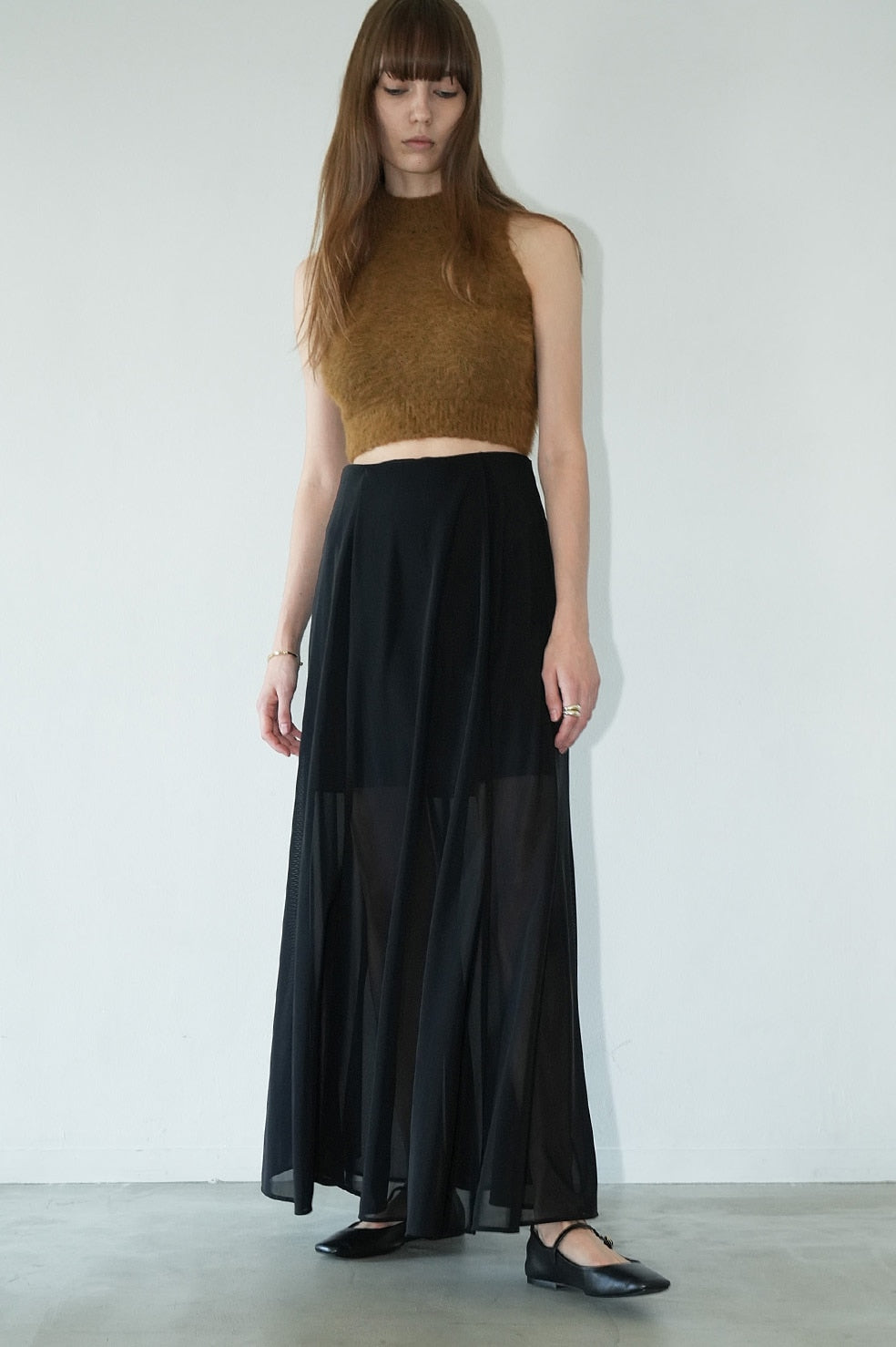 sheer flare mermaid skirt