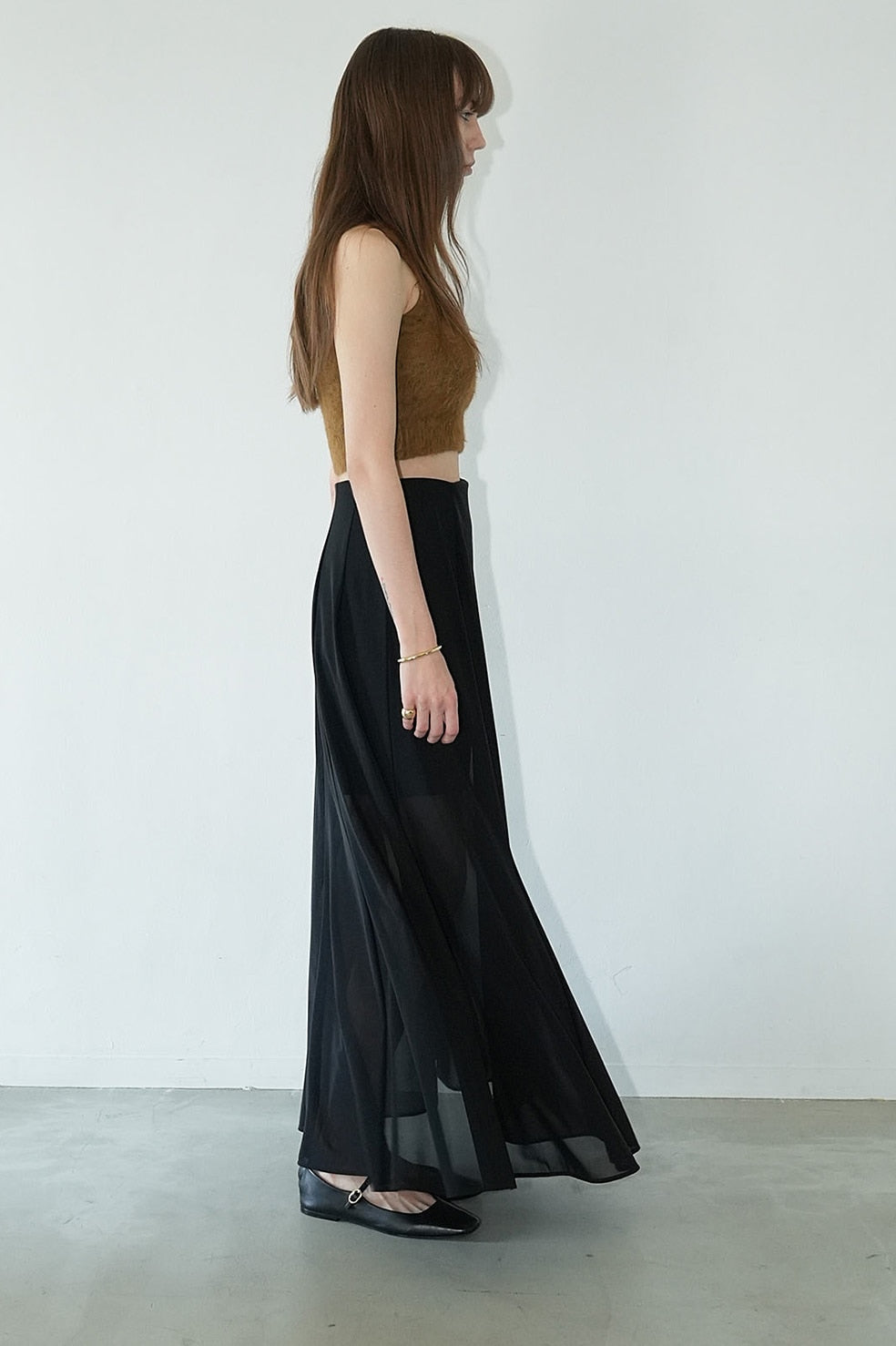 sheer flare mermaid skirt