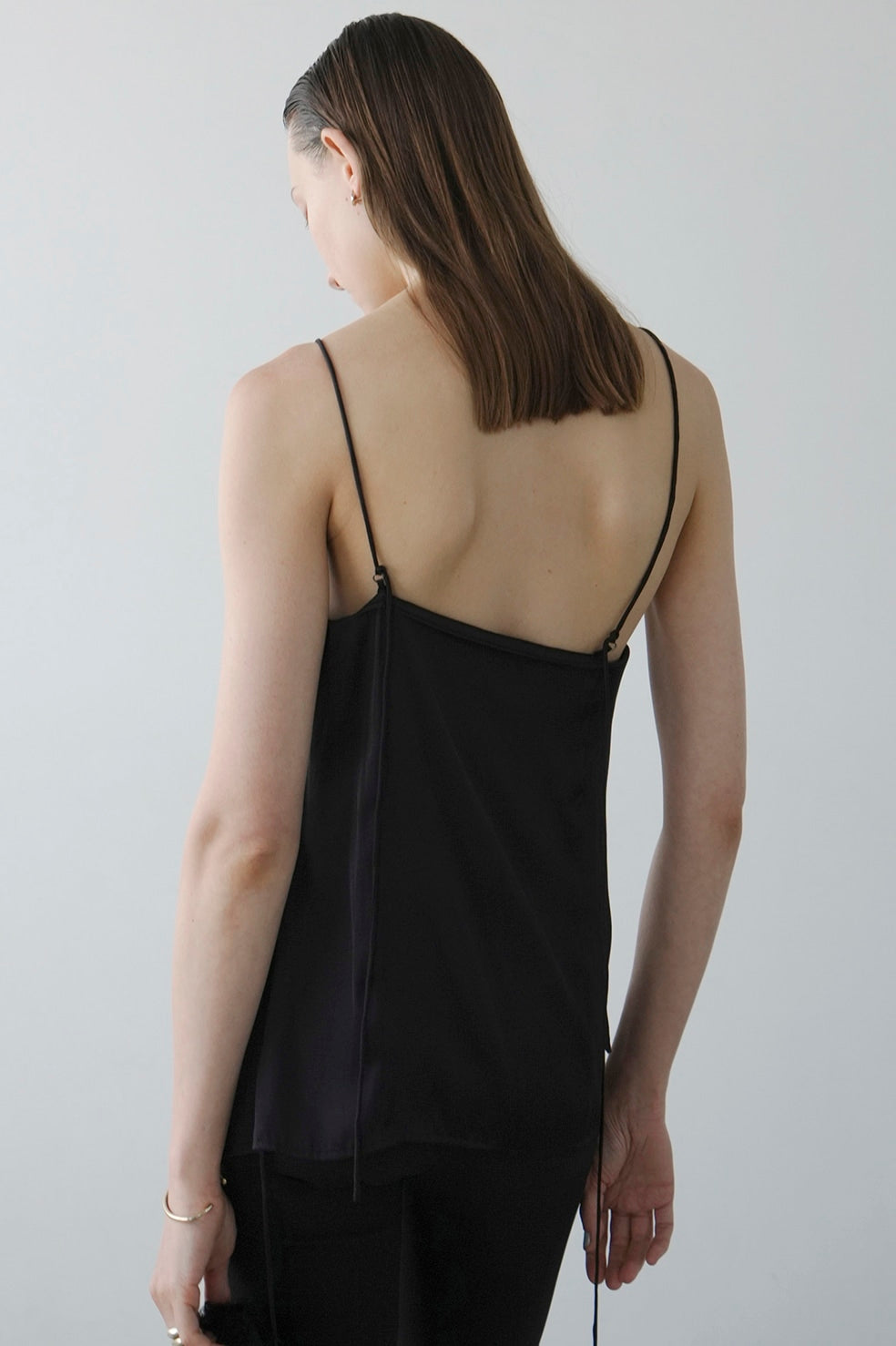 drape satin camisole tops